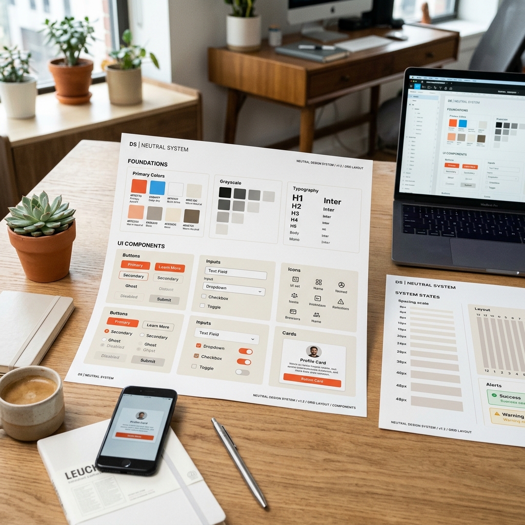 Organized design component library visualization